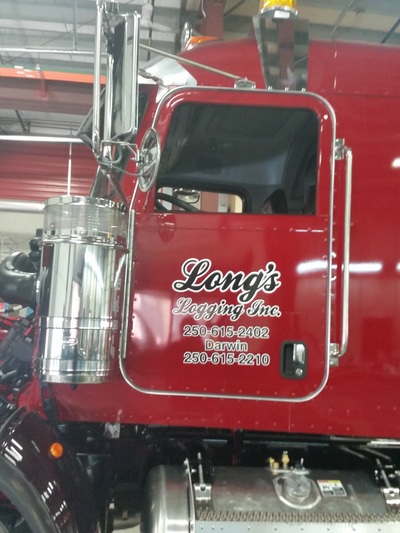 Long's Logging Inc. truck door